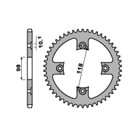 PBR ZĘBATKA TYLNA 4585 42 C45 BMW S 1000 RR (09-11) (ŁAŃC. 525) (JTR7.42)