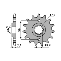 PBR ZĘBATKA PRZEDNIA 2116 14 18NC SUZUKI LTR 450 '06-'12, LTZ 400 '03-'13, RMX 450 '10-'13, KAWASAKI KFX 400, HYOSUNG TE 450 (ŁA