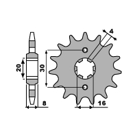 PBR ZĘBATKA PRZEDNIA 718 12 18NC (ŁAŃC. 520)