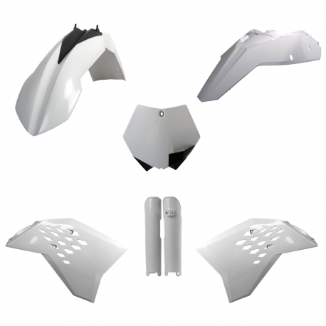 POLISPORT KOMPLET PLASTIKÓW (FULL KIT) KTM SX/SX-F '07 W ZESTAWIE OSŁONY AMORTYZATORÓW (8399000005) KOLOR BIAŁY