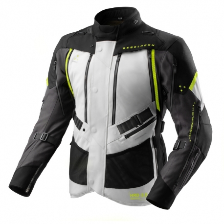 KURTKA MOTOCYKLOWA TEKSTYLNA REBELHORN HARDY 3.0 BLACK GREY FLUO YELLOW