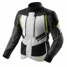 KURTKA MOTOCYKLOWA TEKSTYLNA REBELHORN HARDY 3.0 BLACK LIGHT GREY FLUO YELLOW