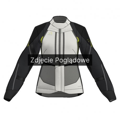 KURTKA MOTOCYKLOWA TEKSTYLNA DAMSKA REBELHORN HARDY 3.0 BLACK GREY FLUO YELLOW