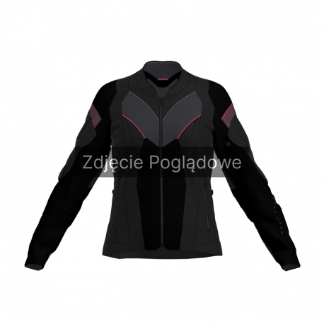 KURTKA MOTOCYKLOWA TEKSTYLNA DAMSKA REBELHORN HIFLOW 5 BLACK GREY FLUO PINK