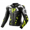 KURTKA SKÓRZANA REBELHORN INFERNO BLACK/WHITE/FLUO YELLOW