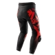 SPODNIE MOTOCYKLOWE SKÓRZANE REBELHORN INFERNO BLACK FLUO RED