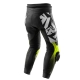 SPODNIE MOTOCYKLOWE SKÓRZANE REBELHORN INFERNO BLACK WHITE FLUO YELLOW