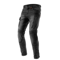 JEANSY MOTOCYKLOWE REBELHORN VANDAL MONOLAYER WASHED BLACK