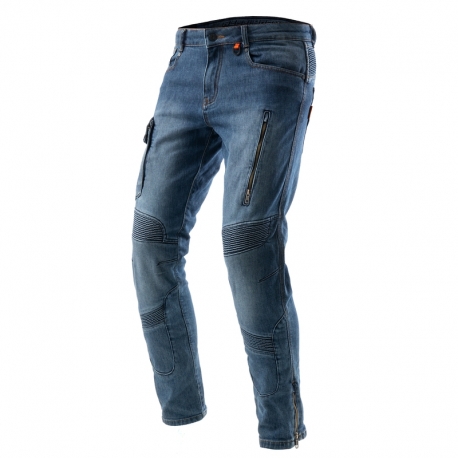 JEANSY MOTOCYKLOWE REBELHORN VANDAL MONOLAYER WASHED BLUE