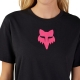 T-SHIRT FOX LADY FOX HEAD BLACK/PINK