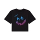 T-SHIRT FOX LADY HELLO BABY BLACK