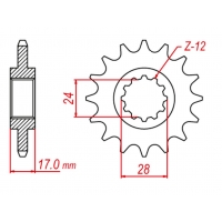 GROSSKOPF WYPRZEDAŻ ZĘBATKA TYLNA 408 43 HONDA CBR 600F 91-96, CB 900F