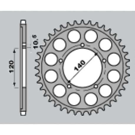GROSSKOPF WYPRZEDAŻ ZĘBATKA TYLNA 4409 42 SUZUKI GSXR 1000 '01-'06, SV1000 '03-'06 (JTR1800.42)