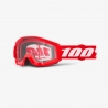 100 PROCENT GOGLE STRATA MINI RED JUNIOR / KID / DZIECIĘCE KOLOR CZERWONY/CZARNY SZYBKA PRZEŹROCZYSTA
