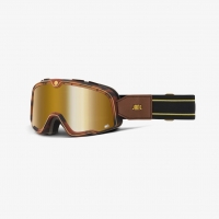 100 PROCENT GOGLE MODEL BARSTOW JANE - MIRROR TRUE GOLD LENS - KOLOR CZARNY/ZŁOTY SZYBKA ZLOTE LUSTRO