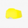 100 PROCENT RC2/AC2/ST2 REPLACEMENT LENS - YELLOW, SZYBA/SZYBKA DO GOGLI POJEDYNCZA RACECRAFT 2/ ACCURI 2/ STRATA 2 KOLOR ŻÓŁTY 