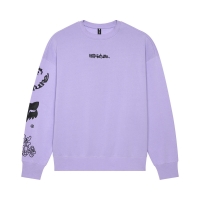BLUZA FOX HELLO FUTURE OVERSIZED CREW LILAC