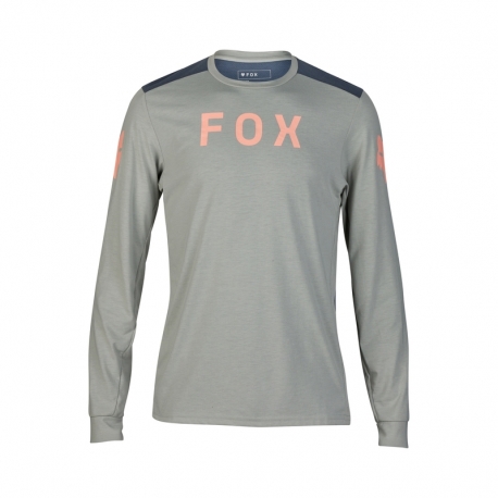 KOSZULKA ROWEROWA Z DŁUGIM RĘKAWEM FOX RANGER DR AVIATION GREY VINTAGE S