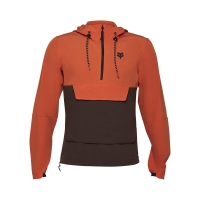 BLUZA ROWEROWA Z KAPTUREM FOX RANGER WIND PULLOVER ATOMIC ORANGE S