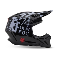 KASK MOTOCYKLOWY FOX V3 SEVENTY4 BLACK