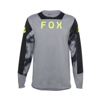 KOSZULKA ROWEROWA Z DŁUGIM RĘKAWEM FOX JUNIOR DEFEND TAUNT STEEL GREY YM