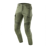 JEANSY MOTOCYKLOWE OZONE FASTER TAPERED FIT OLIVE