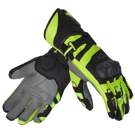 RĘKAWICE MOTOCYKLOWE REBELHORN FIGHTER BLACK, FLUO YELLOW
