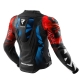 KURTKA MOTOCYKLOWA SKÓRZANA REBELHORN INFERNO BLACK BLUE WHITE RED