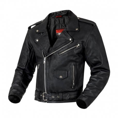 KURTKA MOTOCYKLOWA SKÓRZANA OZONE RAMONES BLACK