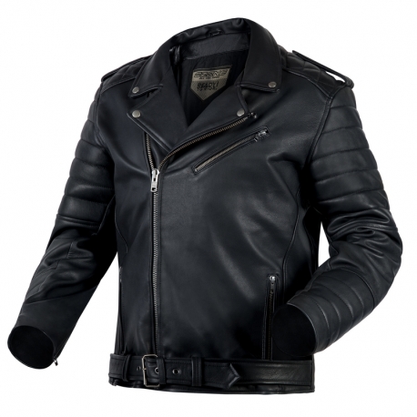 KURTKA MOTOCYKLOWA SKÓRZANA OZONE RAMONES MODERN MATT BLACK