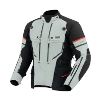 KURTKA MOTOCYKLOWA TEKSTYLNA REBELHORN RANGE GREY BLACK RED
