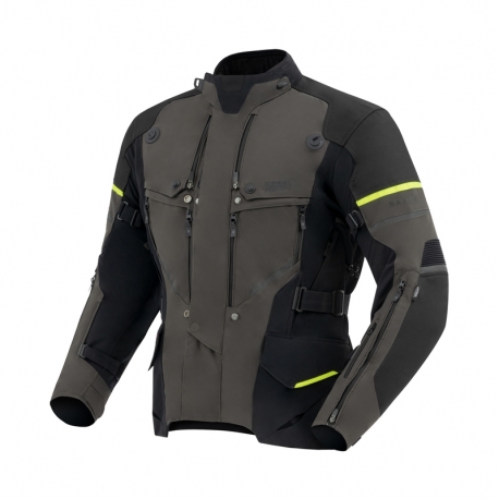 KURTKA MOTOCYKLOWA TEKSTYLNA REBELHORN RANGE ANTHRACITE BLACK FLUO YELLOW