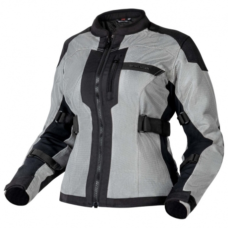 KURTKA MOTOCYKLOWA TEKSTYLNA DAMSKA REBELHORN SCANDAL 2 SILVER BLACK WXS