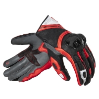 RĘKAWICE MOTOCYKLOWE REBELHORN ST SHORT BLACK, GREY, FLO RED 4XL