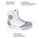 BUTY SKÓRZANE REBELHORN VANDAL BLACK/WHITE SOLE 38