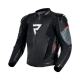 KURTKA MOTOCYKLOWA SKÓRZANA REBELHORN VELOCE BLACK GREY FLUO RED