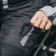 SPODNIE MOTOCYKLOWE TEKSTYLNE OZONE VULCAN BLACK (DŁUGA NOGAWKA)