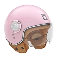 NOX PREMIUM KASK OTWARTY JET IDOL SOLID KOLOR RÓŻOWY PASTEL POŁYSK ROZMIAR XS