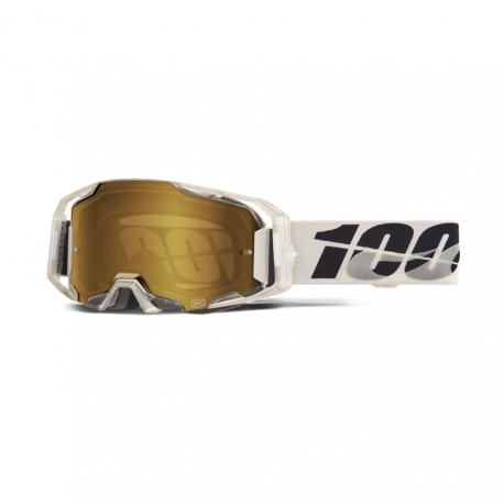 100 PROCENT GOGLE ARMATIC PITCH - MIRROR TRUE GOLD LENS - KOLOR SZARY/CZARNY SZYBA ZŁOTE LUSTRO