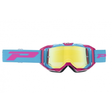 PROGRIP 2024/11 GOGLE PG3303-407 FL VISTA KOLOR FUXIA NIEBIESKI (SZYBA ŻÓŁTA PG3347 LIGHT SENSITIVE, ANTISCRATCH, NO FOG, ANTI U