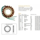 DZE UZWOJENIE ALTERNATORA STATOR HONDA NX 650 DOMINATOR '88-'99 XR 650L '93-'09 KAWASAKI VN 1500 VULCAN '87-'97 SUZUKI LS 650