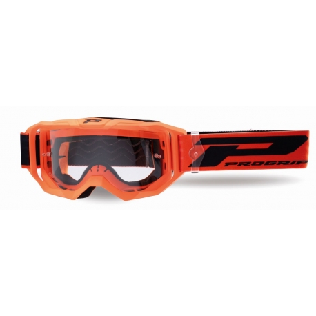 PROGRIP 2024/11 GOGLE PG3300-409 TR VISION KOLOR POMARAŃCZOWY FLUO (SZYBA PG3310 PRZEZROCZYSTA ANTISCRATCH, NO FOG, ANTI UV)