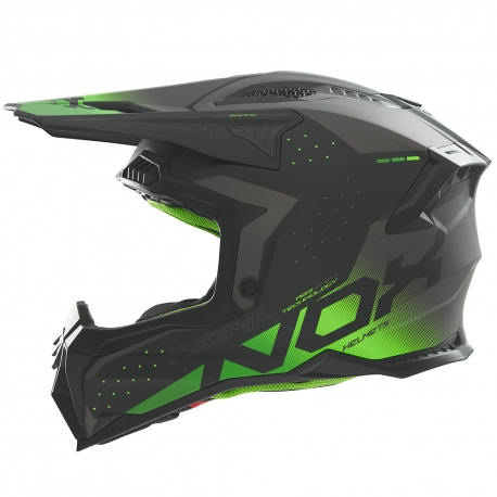 NOX KASK OFF ROAD / CROSS N634 GRADIENT KOLOR CZARNY MAT/ZIELONY NEON ROZMIAR XXL