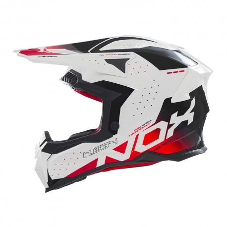 NOX KASK OFF ROAD / CROSS N634 GRADIENT KOLOR BIAŁY/CZERWONY ROZMIAR L
