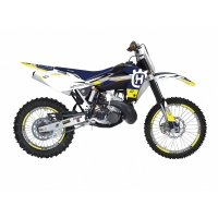 BLACKBIRD KOMPLET NAKLEJEK (OKLEIN) HUSQVARNA CR 125 '06-'08, WR 250/300 '06-'13 DREAM 5 KOLOR ŻÓŁTY NIEBIESKI BIAŁY