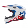 NOX KASK OFF ROAD / CROSS N634 GRADIENT KOLOR BIAŁY/NIEBIESKI/CZERWONY ROZMIAR XL