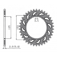 SUNSTAR ZĘBATKA TYLNA ALUMINIOWA (ERGAL) 899 50 KTM SX/EXC (JTR897.50) (ŁAŃC. 520) (89950JT) KOLOR CZARNY - OFERTA SPECJALNA
