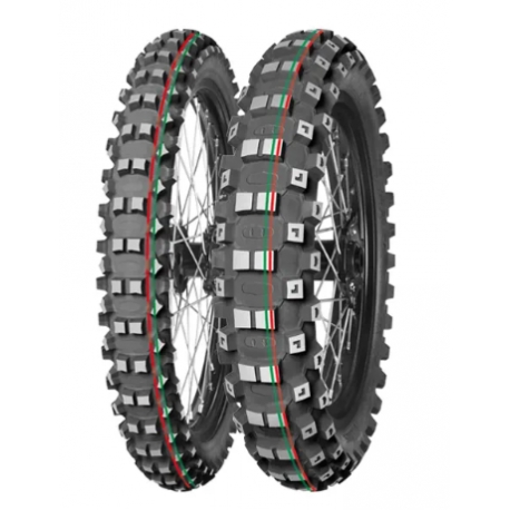 MITAS OPONA 70/100-10 TERRA FORCE-MX MH 41M (CZERWONO-ZIELONY PASEK) TT TYŁ DOT 2024 (DOT:XDDC) (460063) (zamiennik:70000117)