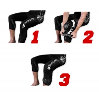 ASTERISK ZERO G KNEE BRACE PANT GETRY POD ORTEZY MODEL ZERO G KOLOR CZARNY/BIAŁY ROZMIAR M