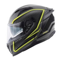 KAPPA 2024/12 KASK KV52 KRONOS INTEGRALNY Z BLENDĄ KOLOR TYTANOWY CZARNY ŻÓŁTY FLUO MAT CARBON LOOK ROZMIAR 61 / XL (HOMOLOGACJA